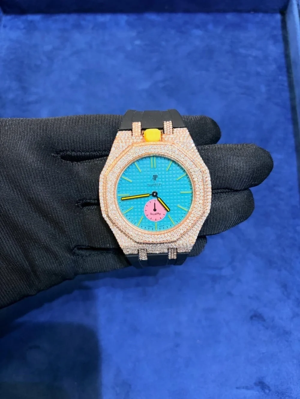 AP X SWATCH Royal Pop Iced out watches 💎
